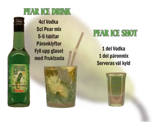 Goda recept på pärondrink och päronshot.