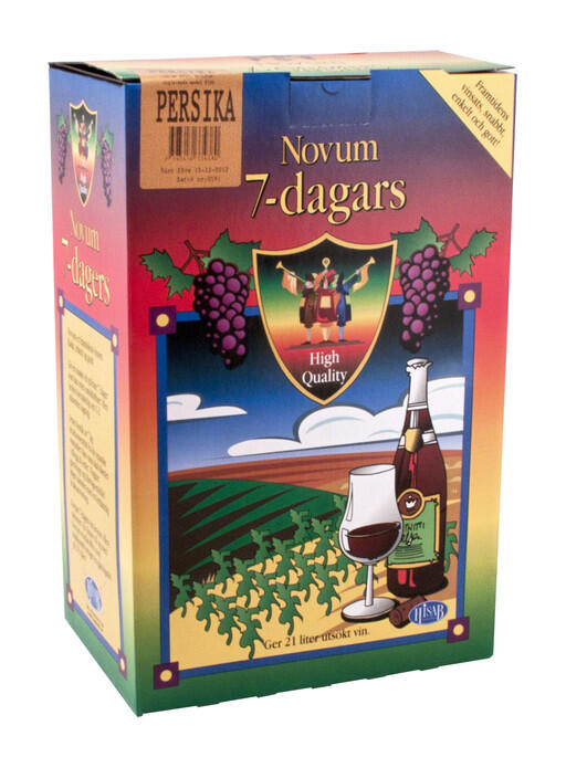 Novum Persika Vin - Vinsats ger 21 liter gott persikavin.