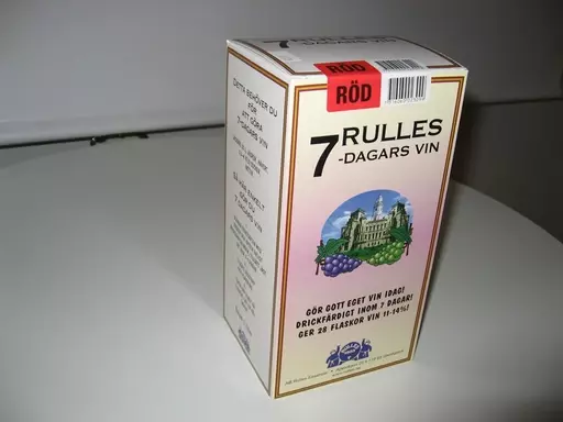 Röd Vin Rulles 7 dagars 1 Liters