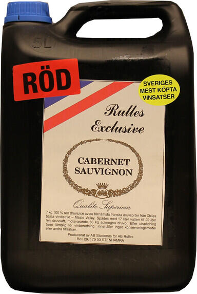 Cabernet Sauvignon Vinsats Rulles Exklusive