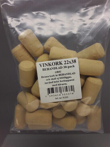 Vinkork 22 x 38 (30 pack)