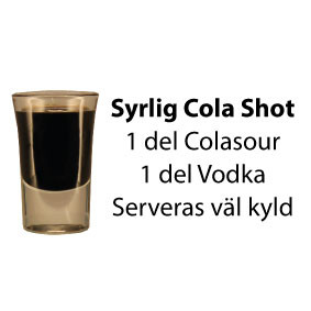 Sour cola shot.